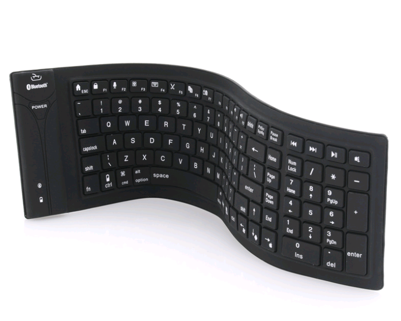Bluetooth folding silicone keyboard Foldable silicone Bluetooth keyboard waterproof wireless Bluetooth silicone keyboard