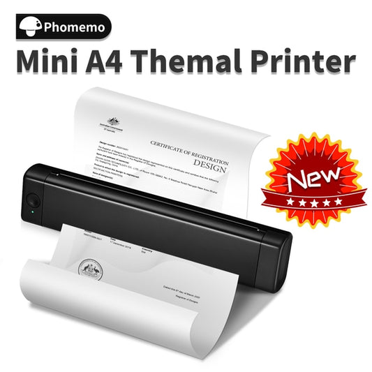 Phomemo M08F A4 Portable Thermal Printer Supports A4 Thermal Paper PJ-722 PJ-763 Wireless Bluetooth Thermal Compact Printer